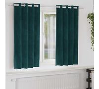 vidaXL Tende oscuranti 2 pcs Verde Scuro 140 x 175 cm Velluto
