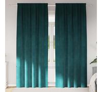 vidaXL Tende oscuranti 2 pcs Verde Scuro 140 x 245 cm Velluto