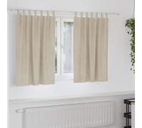 vidaXL Tende oscuranti 2 pz Crema 140 x 140 cm Velluto