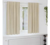 vidaXL Tende oscuranti 2 pz Crema 140 x 175 cm Velluto