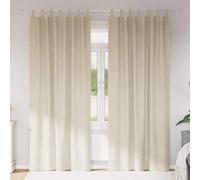 vidaXL Tende oscuranti 2 pz Crema 140 x 260 cm Velluto