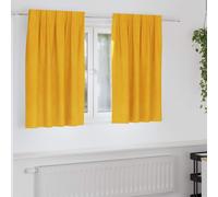 vidaXL Tende oscuranti 2 pz Giallo Senape 140 x 140 cm Velluto
