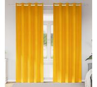 vidaXL Tende oscuranti 2 pz Giallo Senape 140 x 225 cm Velluto