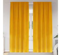 vidaXL Tende oscuranti 2 pz Giallo Senape 140 x 260 cm Velluto
