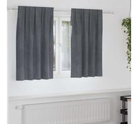 vidaXL Tende oscuranti 2 pz Grigio Chiaro 140 x 140 cm Velluto