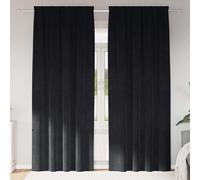 vidaXL Tende oscuranti 2 pz Nero 140 x 260 cm Velluto