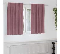 vidaXL Tende oscuranti 2 pz Rosa scuro 140 x 140 cm Velluto