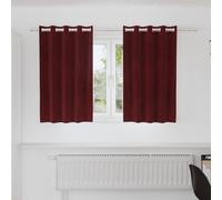 vidaXL Tende oscuranti 2 pz Rosso Vino 140 x 140 cm Velluto