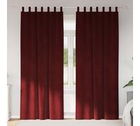 vidaXL Tende oscuranti 2 pz Rosso Vino 140 x 245 cm Velluto
