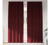 vidaXL Tende oscuranti 2 pz Rosso Vino 140 x 260 cm Velluto