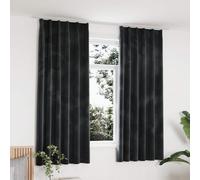 vidaXL Tende Oscuranti con Ganci 2 pz Antracite in Velluto 140x175 cm