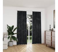 vidaXL Tende Oscuranti con Ganci 2 pz Antracite in Velluto 140x225 cm