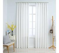 vidaXL Tende Oscuranti con Ganci 2 pz Avorio 140x175 cm
