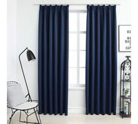 vidaXL Tende Oscuranti con Ganci 2 pz Blu 140x225 cm