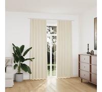 vidaXL Tende Oscuranti con Ganci 2 pz Crema in Velluto 140x225 cm