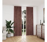 vidaXL Tende Oscuranti con Ganci 2 pz Rosa Antico in Velluto 140x245cm
