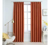 vidaXL Tende Oscuranti con Ganci 2 pz Ruggine 140x225 cm