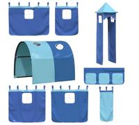 vidaXL Tende per Letto a Soppalco con Tunnel e Torre Blu