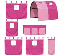 vidaXL Tende per Letto a Soppalco con Tunnel Rosa in Poliestere