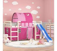 vidaXL Tende per Letto a Soppalco con Tunnel Rosa in Poliestere