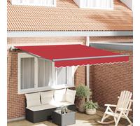 vidaXL Tendone a scomparsa automatico rosso 300 x 250 cm
