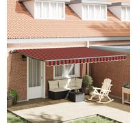vidaXL Tendone Automatico Retrattile Arancione e Marrone 450x350 cm
