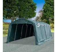 vidaXL Tendone Bestiame Rimovibile PVC 550 g/m² 3,3x8 m Verde Scuro