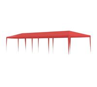 vidaXL Tenda per feste, colore rosso, 1200 x 300 x 255 cm, in polietilene e acciaio, rettangolare, moderna, impermeabile, resistente ai raggi UV, robusta tenda per feste per eventi all'aperto
