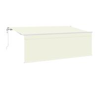 vidaXL Tendone Estensibile, Colore Crema e Marrone, Struttura in Acciaio, 4 x 2 m. Ombra Resistente all'Acqua e ai Raggi UV, con Telecomando. Realizzato in Metallo e Poliestere. Include Il Manuale d