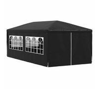 vidaXL Tendone Feste in PE Antracite Padiglione Gazebo Tenda Pergolato Bersò