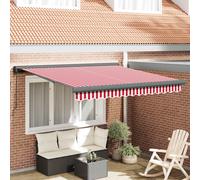 vidaXL Tendone manuale 3 x 2,5 m Striscia Rossa e Bianca