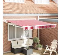 vidaXL Tendone manuale 3 x 2,5 m Striscia Rossa e Bianca