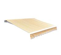 vidaXL Tendone Parasole in Tela Arancione e Bianco 450x300 cm