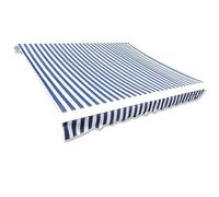 vidaXL Tendone Parasole in Tela Blu e Bianco 500x300 cm