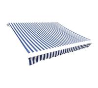 vidaXL Tendone Parasole Tela Blu e Bianco 500x300 cm Idrorepellente Tenda Sole