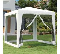vidaXL Tendone per Feste con 4 Pareti in Rete 2,5x2,5 m Bianco