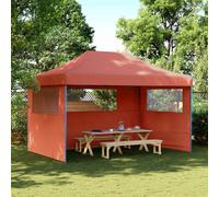vidaXL Tendone per Feste Pieghevole Pop-Up con 3 Pareti Terracotta