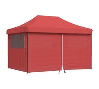 vidaXL Tendone per Feste Pieghevole Pop-Up con 4 Pareti bordò