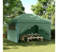 vidaXL Tendone per Feste Pieghevole Pop-Up con 4 Pareti Verde