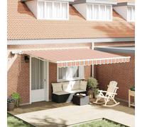 vidaXL Tendone Retrattile Arancione / Grigio / Blù / Bianco 400 × 300 cm