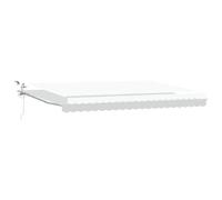 vidaXL Tendone Retrattile Automatico LED Bianco 500x300 cm, Tessuto di Ricambio per Tendone Struttura 5x3 m Bianco