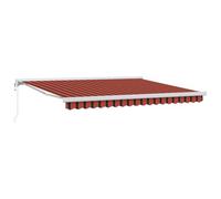 vidaXL Tendone Retrattile Manuale Giallo e Arancione 400X350 cm Ombra Resistente all'Acqua UV per spazi Esterni Ombreggiatura da Patio in Poliestere Resistente alla Fade Tendone da Giardino