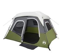 Tenda Famiglia con LED 6 Persone Verde Chiaro Rilascio Rapido