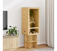 vidaXL Terrario Marrone 50 x 50 x 100 cm OSB