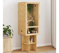 vidaXL Terrario Marrone 50 x 50 x 130 cm OSB