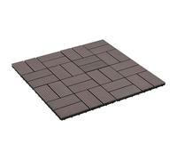vidaXL Terras Tegel 22 st Donkerbruin 30 x 30 cm WPC