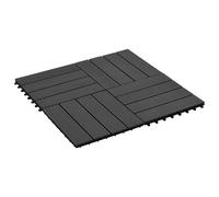 vidaXL Terras Tegel 22 st Zwart 30 x 30 cm WPC