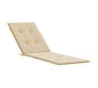 vidaXL Cuscino per Lettino Prendisole Elegante Resistente Arredi Tessili Esterni Sdraio Decorativo Beige (75+105) x50x3 cm in Tessuto Poliestere