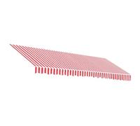 vidaXL Tessuto di Ricambio per Tenda Strisce Rosse e Bianche 4,5x3,5 m