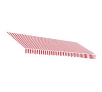 vidaXL Tessuto di Ricambio per Tenda Strisce Rosse e Bianche 4,5x3 m